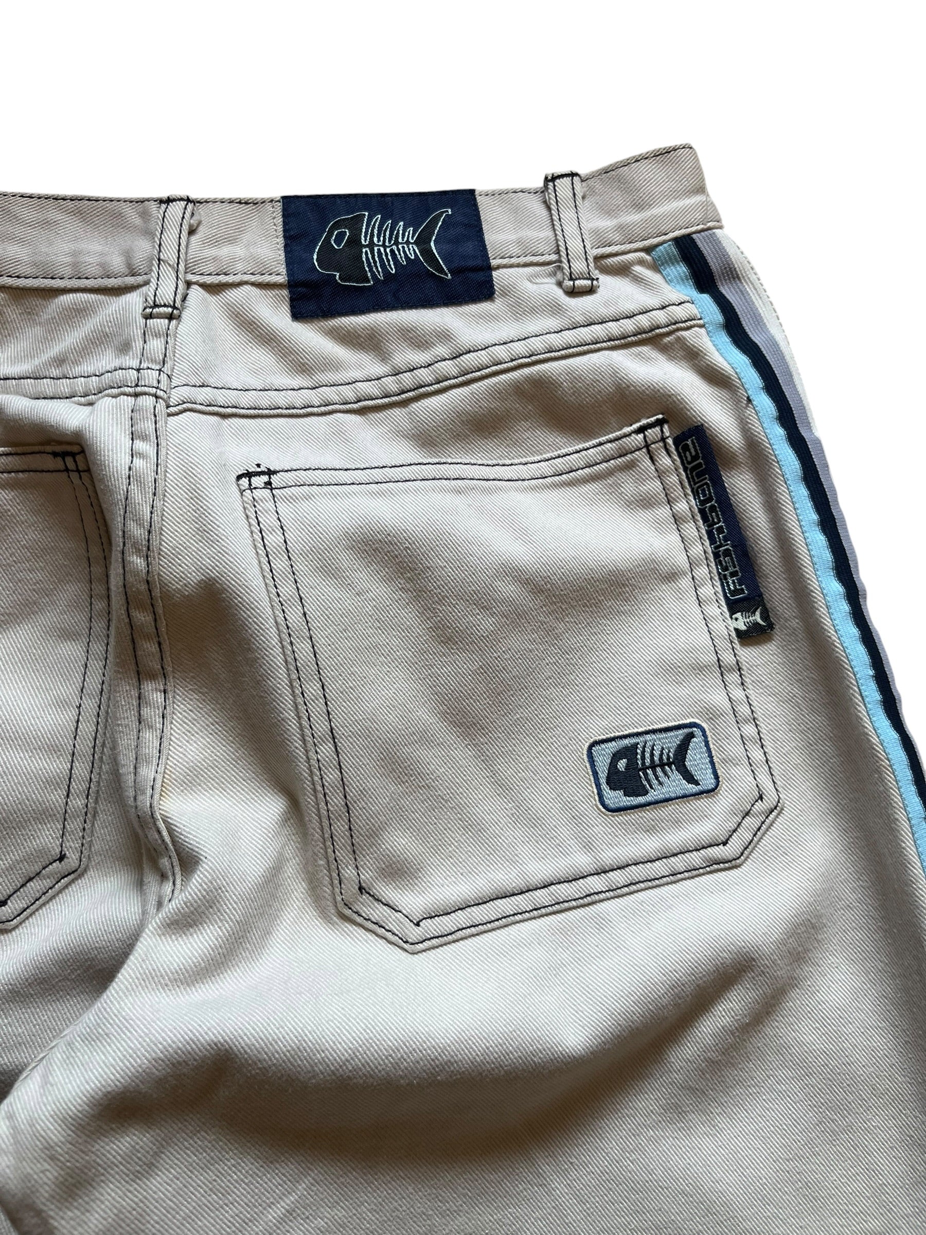 2000s Fishbone Embroidered Baggy Jeans