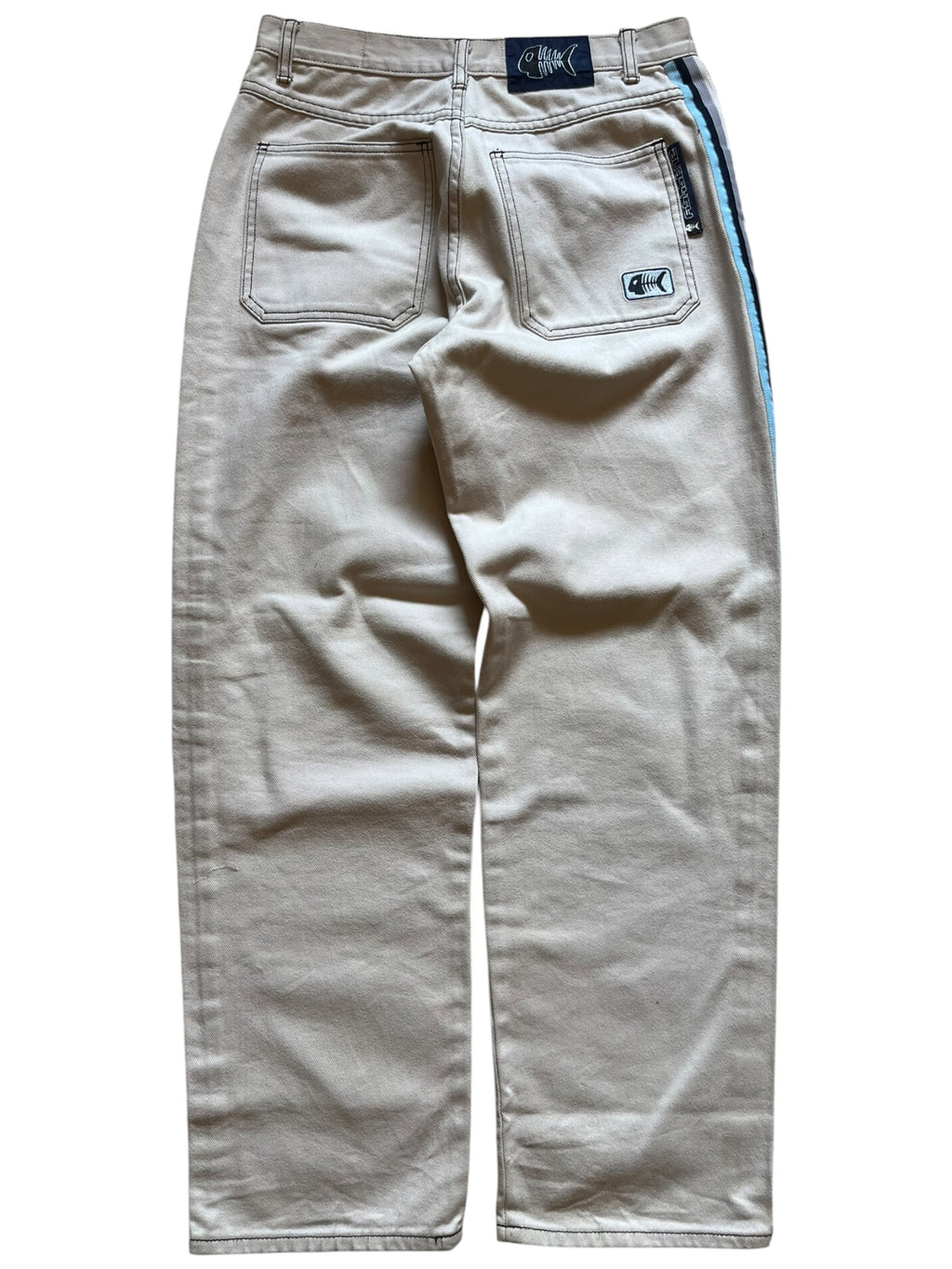 2000s Fishbone Embroidered Baggy Jeans