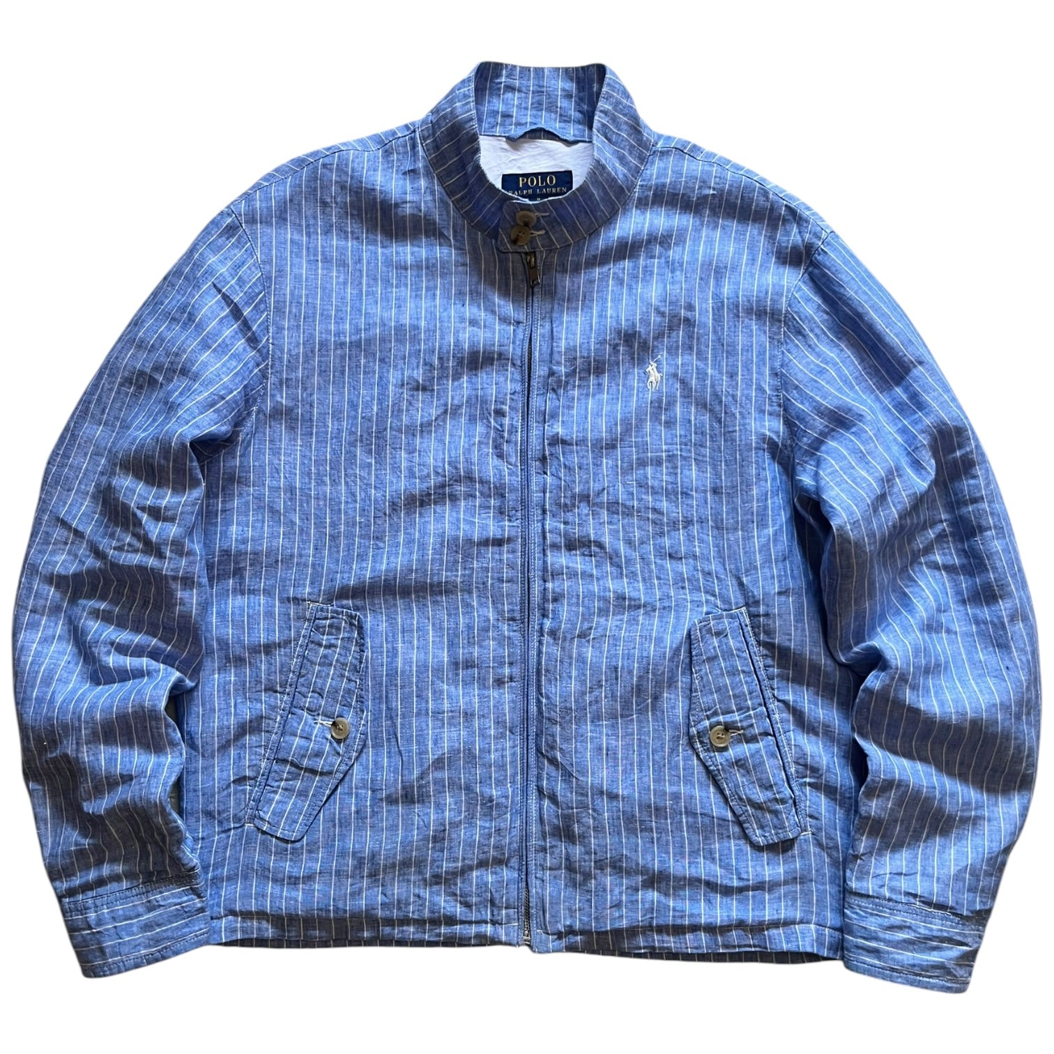 Polo Ralph Lauren Striped Linen Harrington Jacket