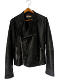 2010s Galliano Croc-Embossed Leather Biker Jacket