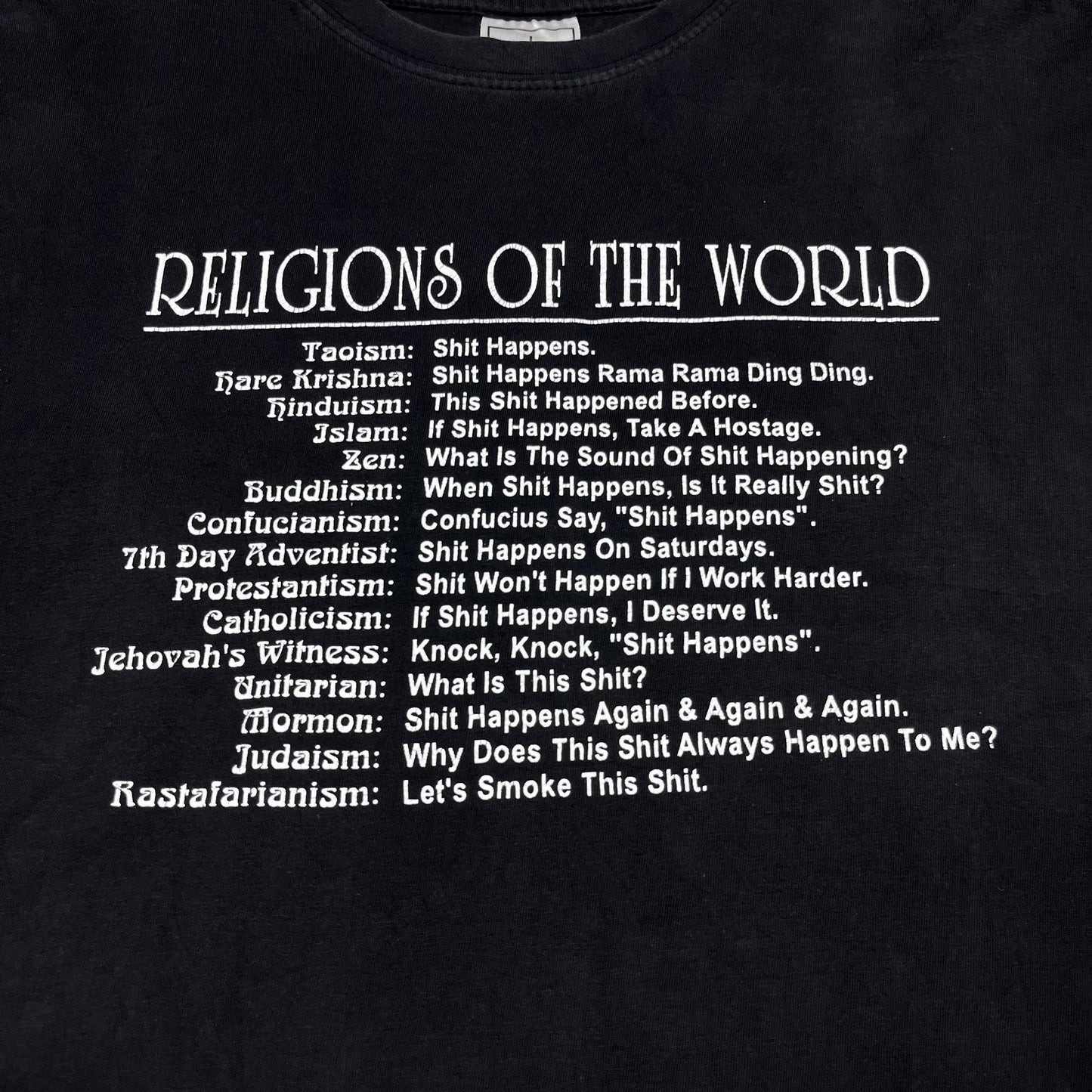 00s Religions Of The World Tee