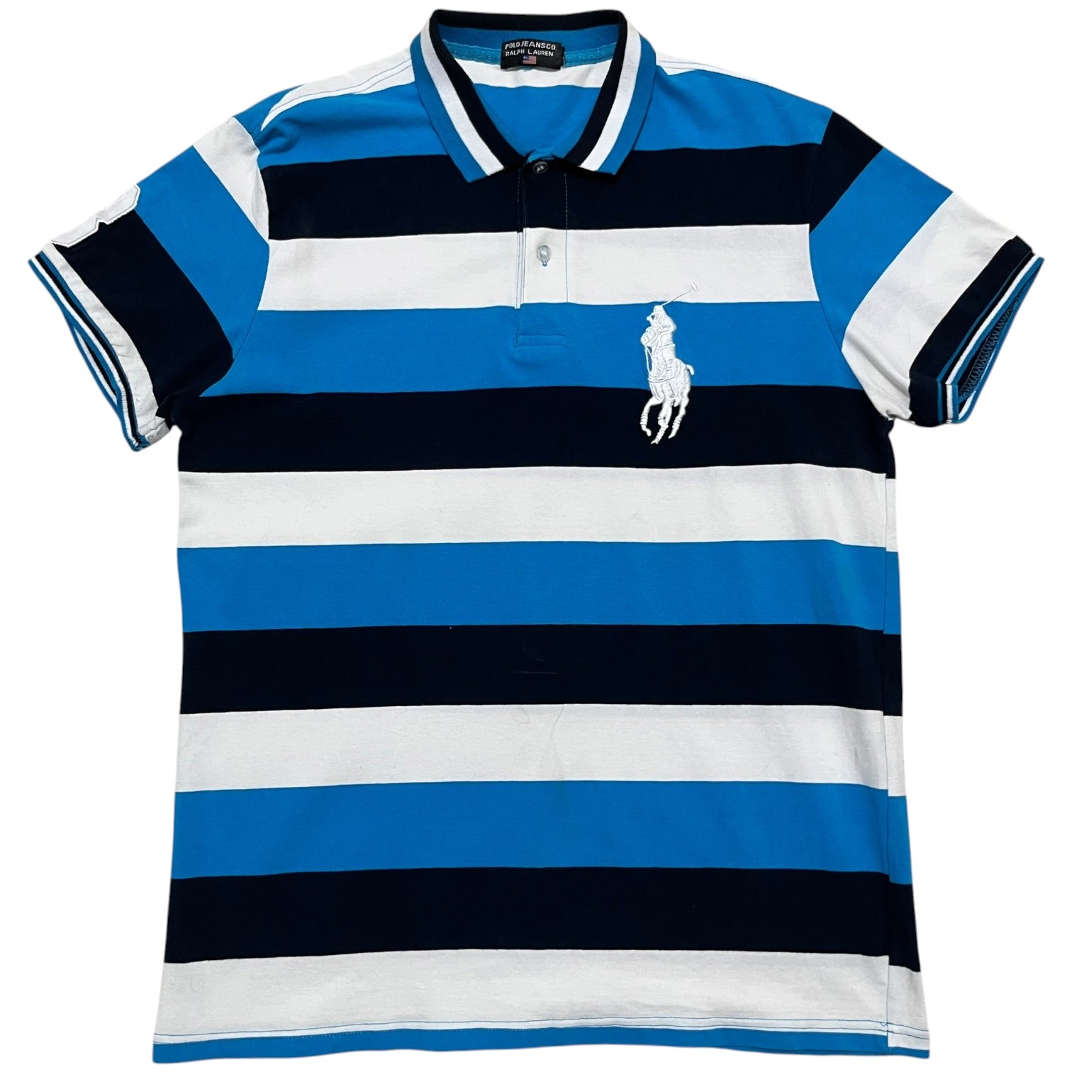 00s Striped Polo Tee