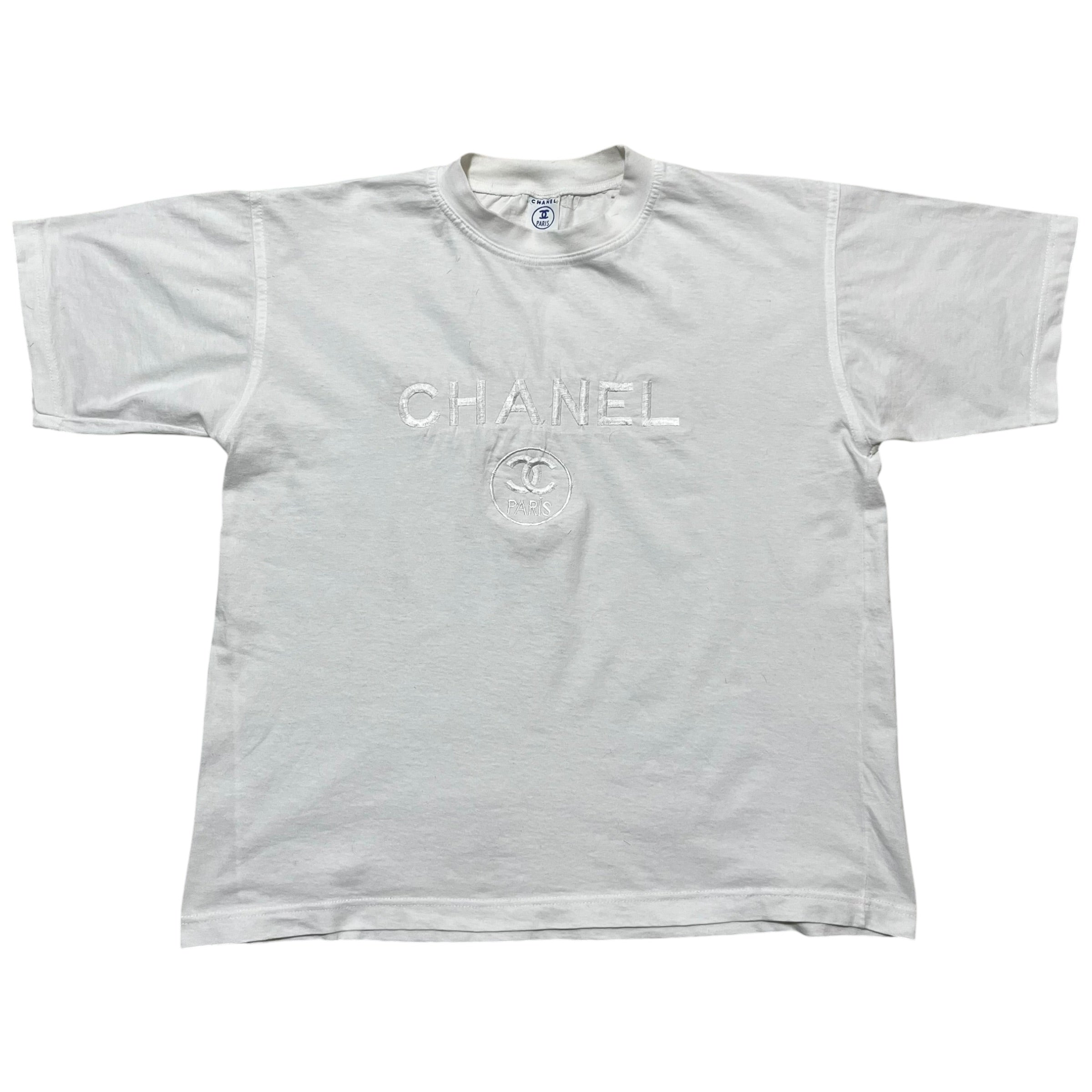 90s Bootleg Chanel Embroidered Logo Tee