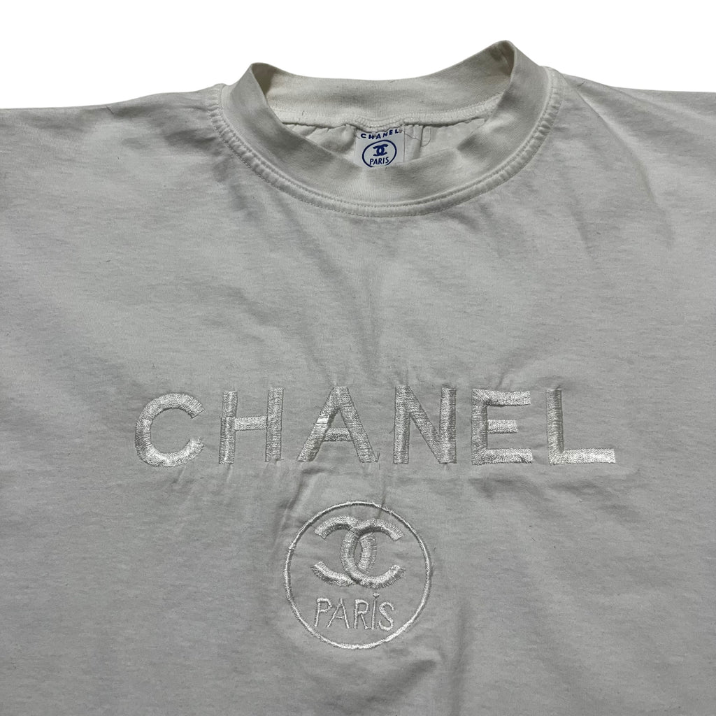 90s Bootleg Chanel Embroidered Logo Tee