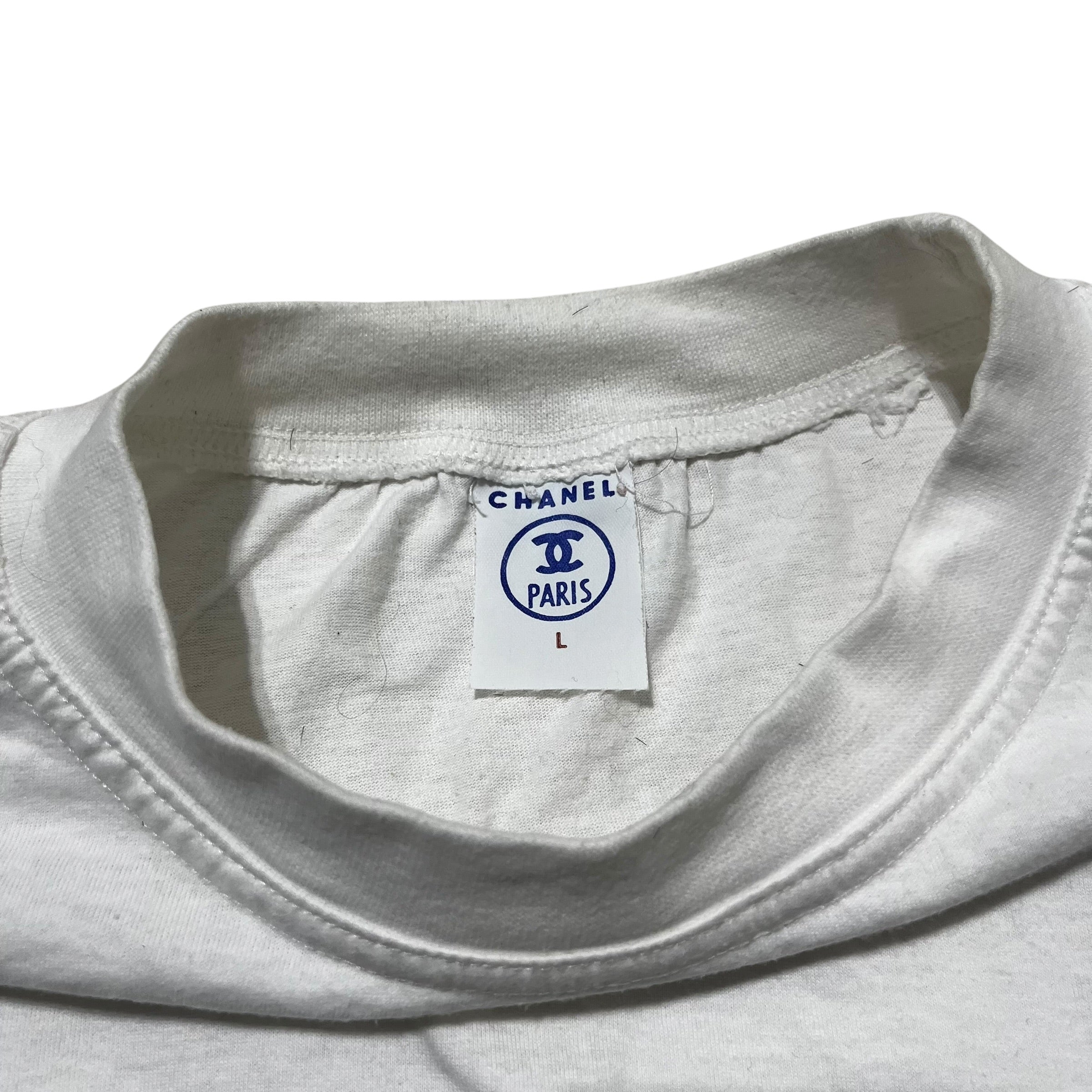 90s Bootleg Chanel Embroidered Logo Tee