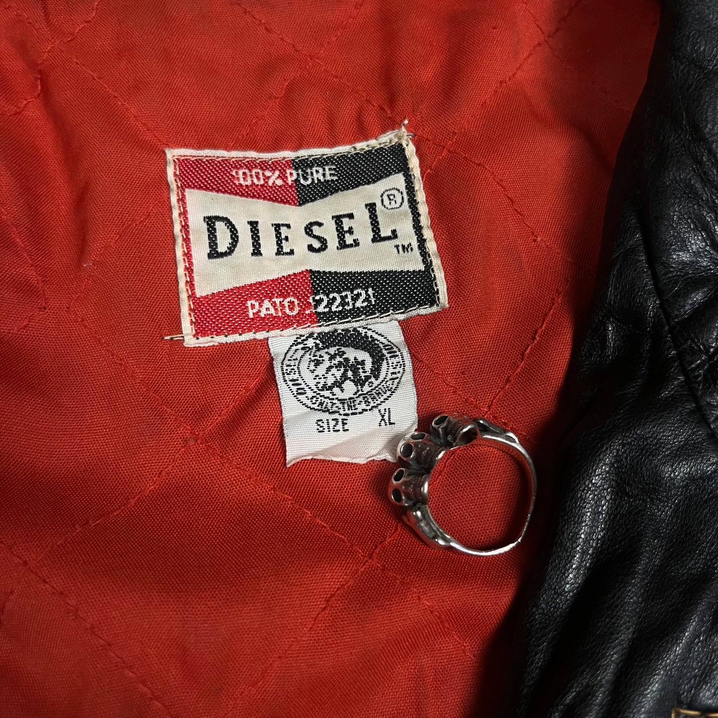 90s Diesel Leather Trucker Jacket