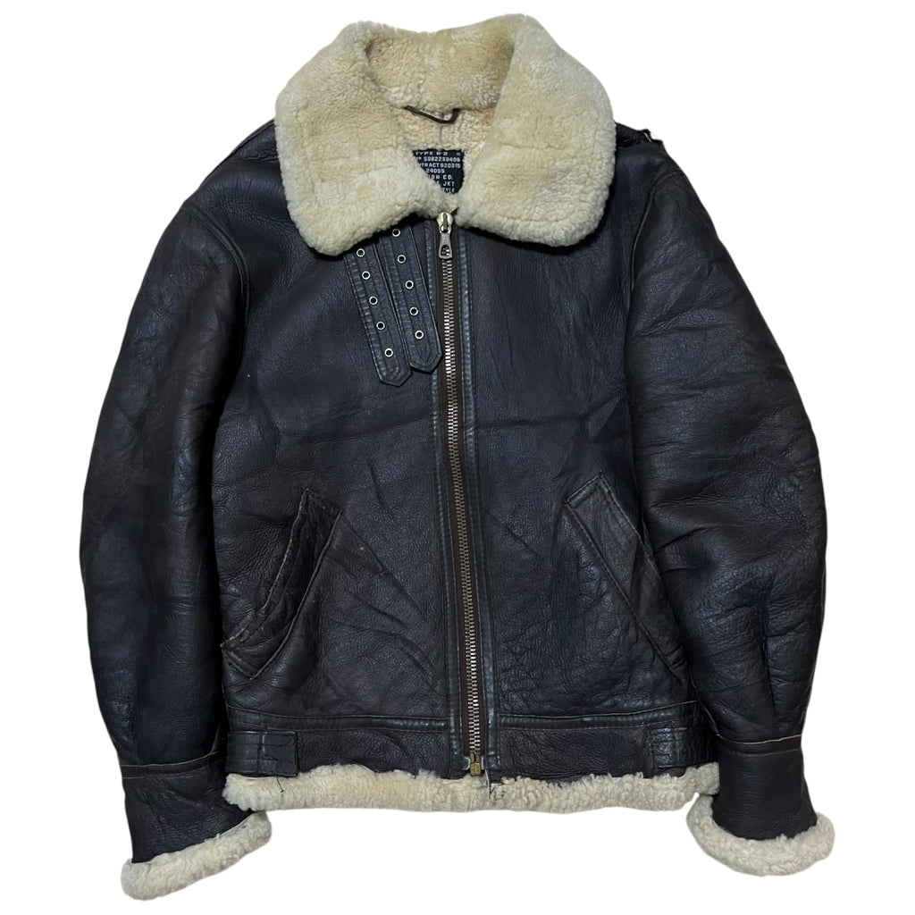 90s B-3 Sheepskin Shearling Bomber Jacket