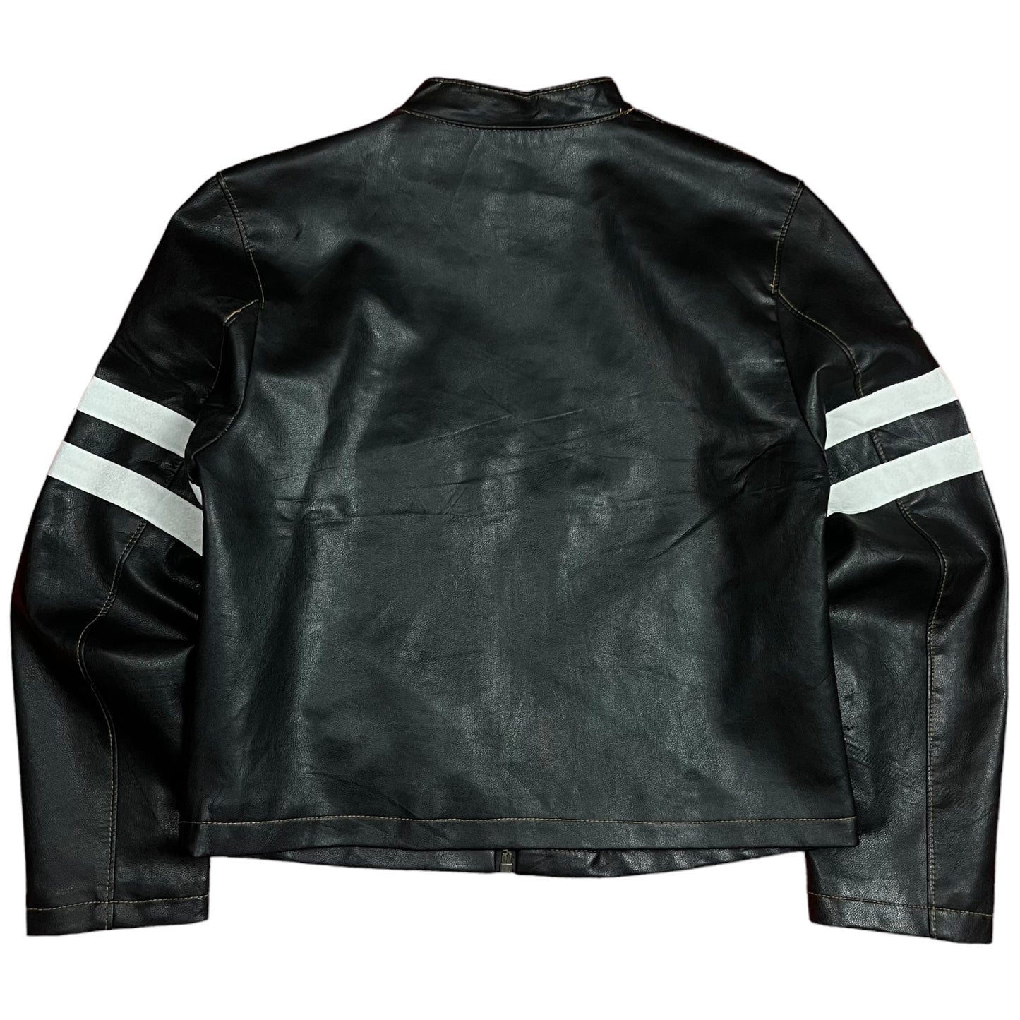 Lamb skin Leather Cafe Racer Jacket