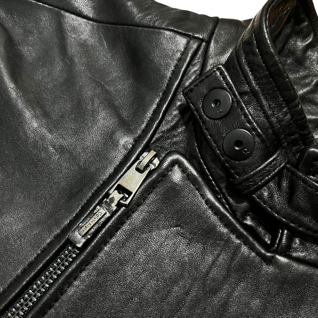 2000s Calvin Klein Leather Biker Jacket