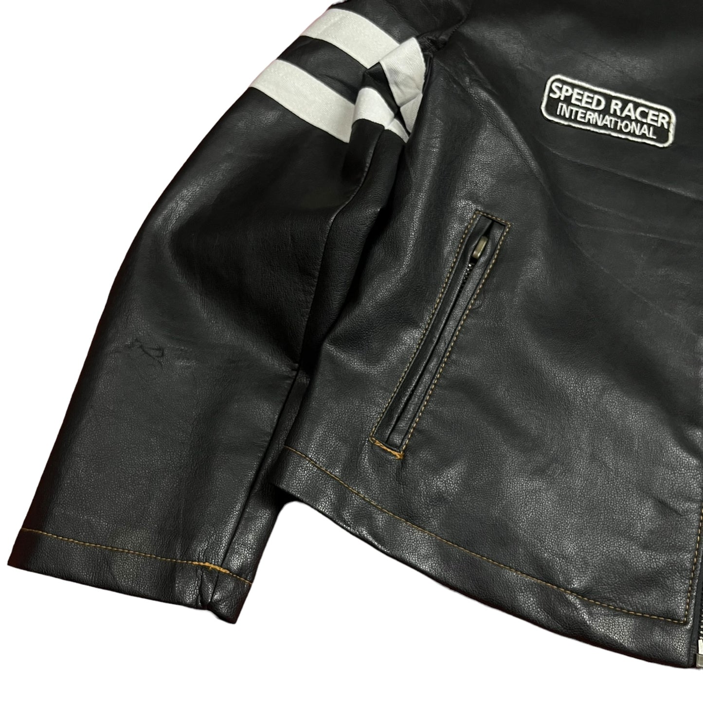 Lamb skin Leather Cafe Racer Jacket