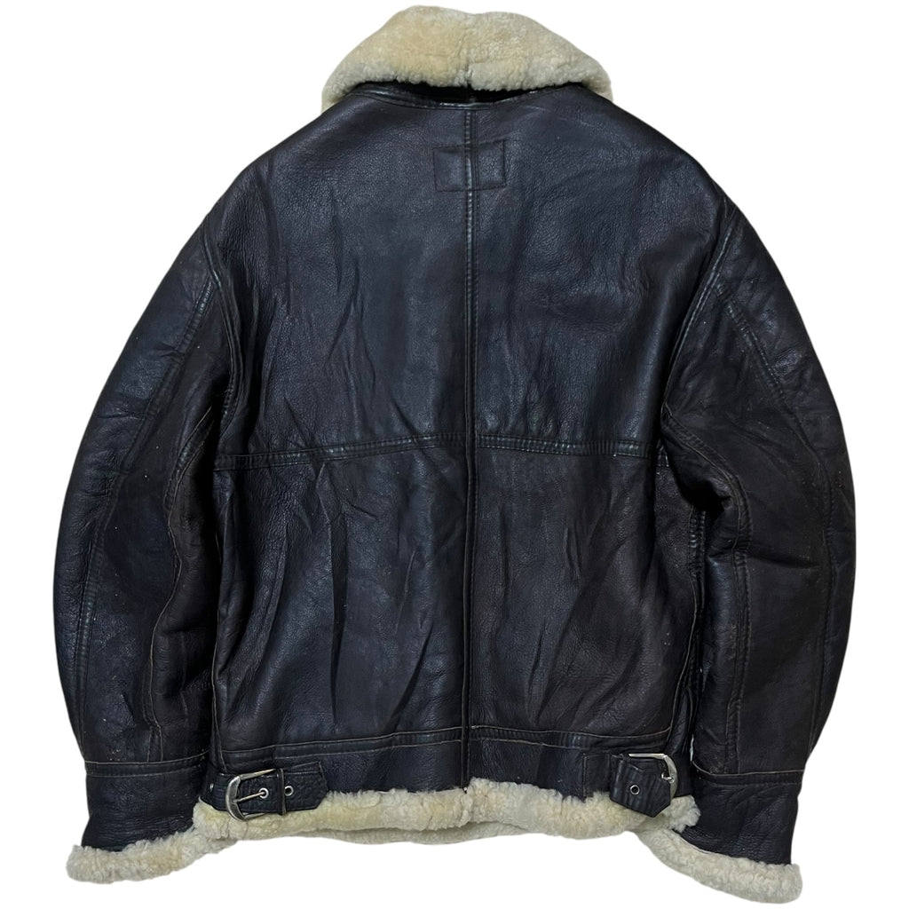 90s B-3 Sheepskin Shearling Bomber Jacket
