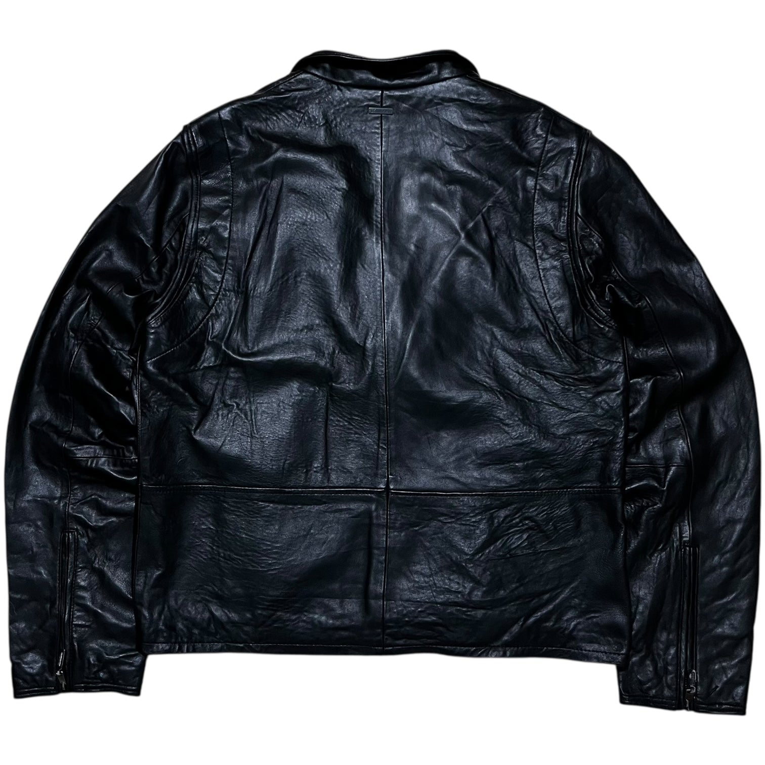 2000s Calvin Klein Leather Biker Jacket