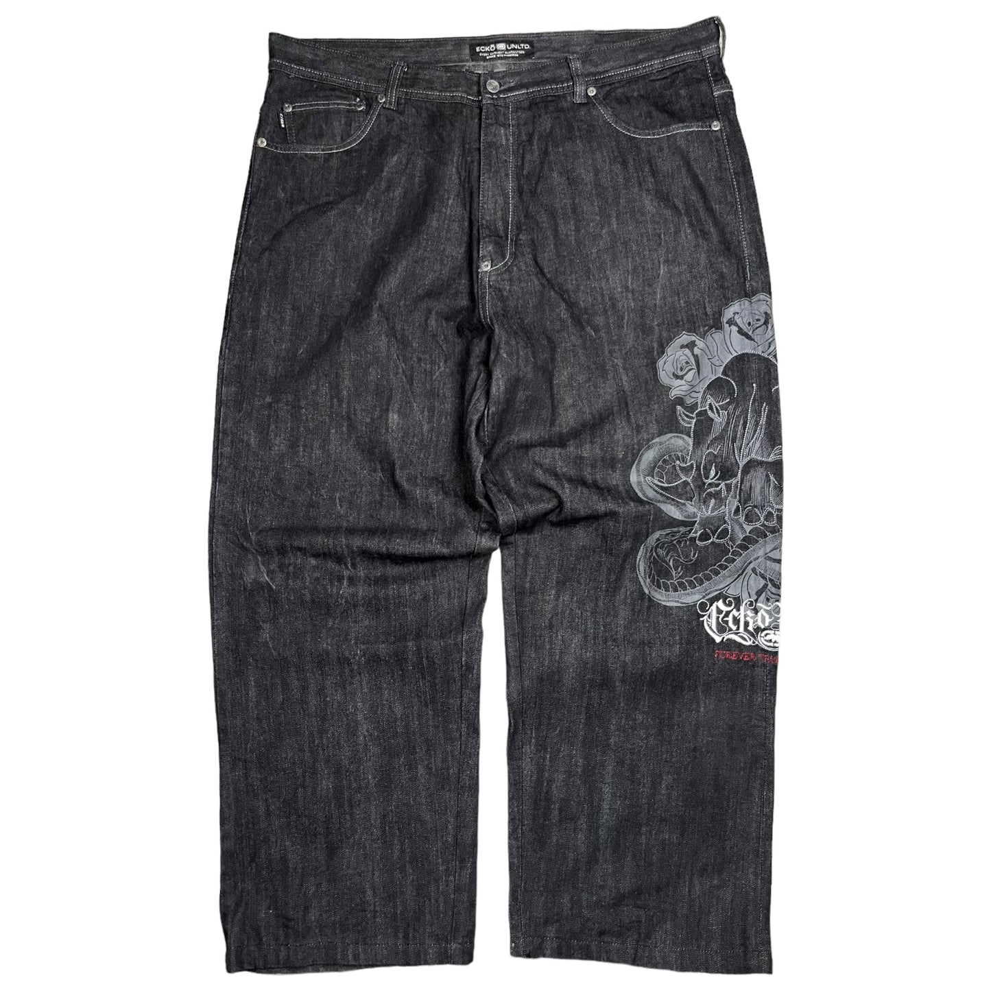 Y2k Ecko Embroidered Baggy Jeans