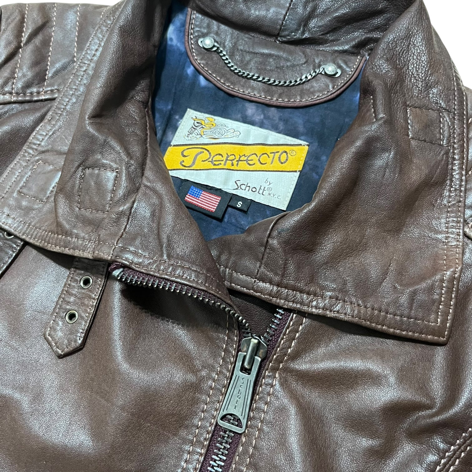 90s Women’s Schott Perfecto Leather Biker Jacket
