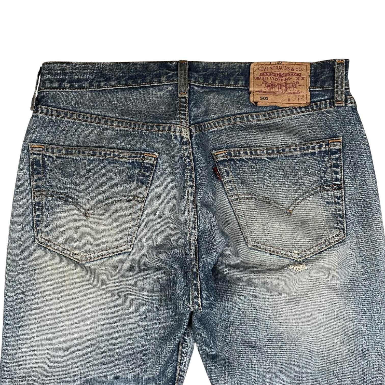 90s Levi’s 501 Distressed & Repaired