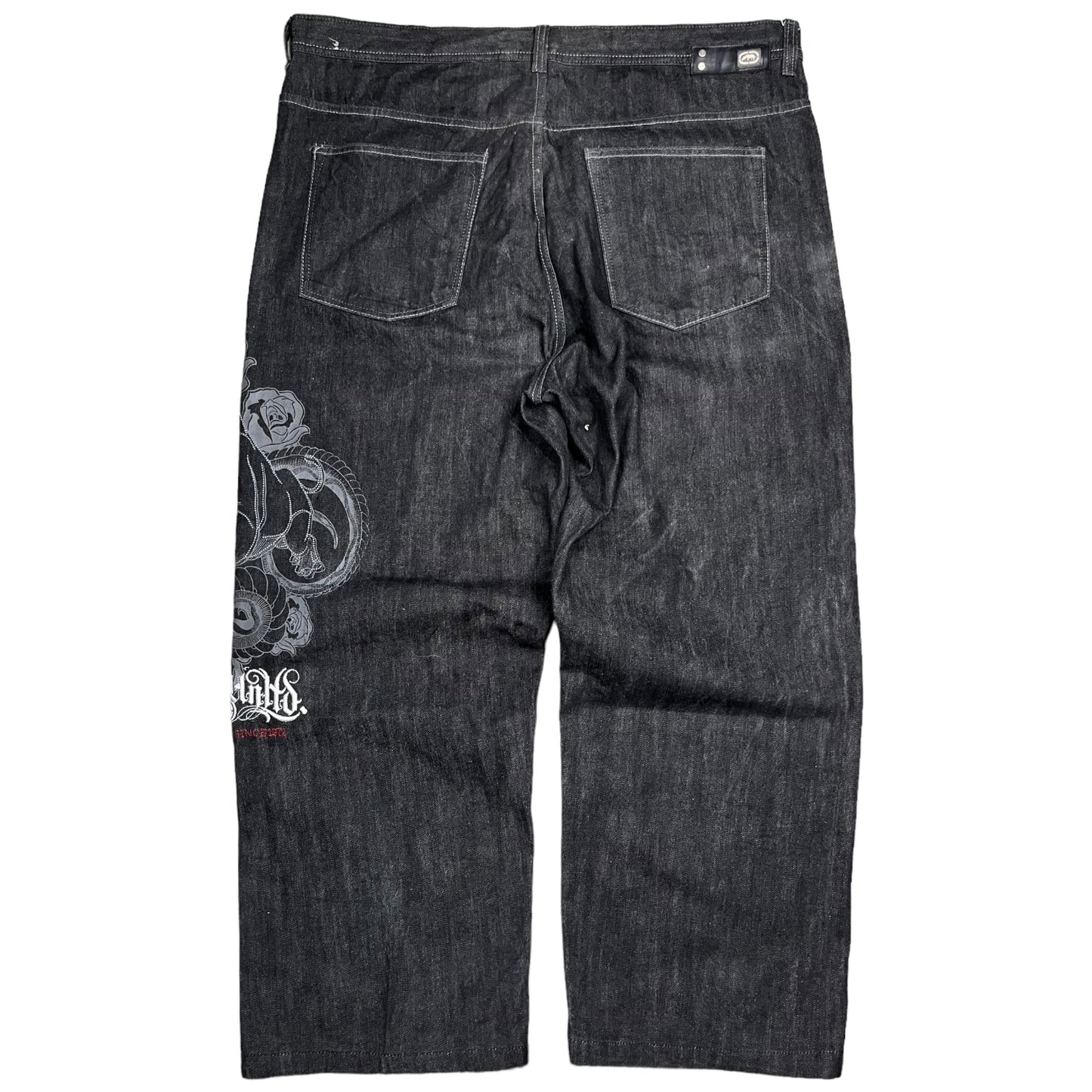 Y2k Ecko Embroidered Baggy Jeans