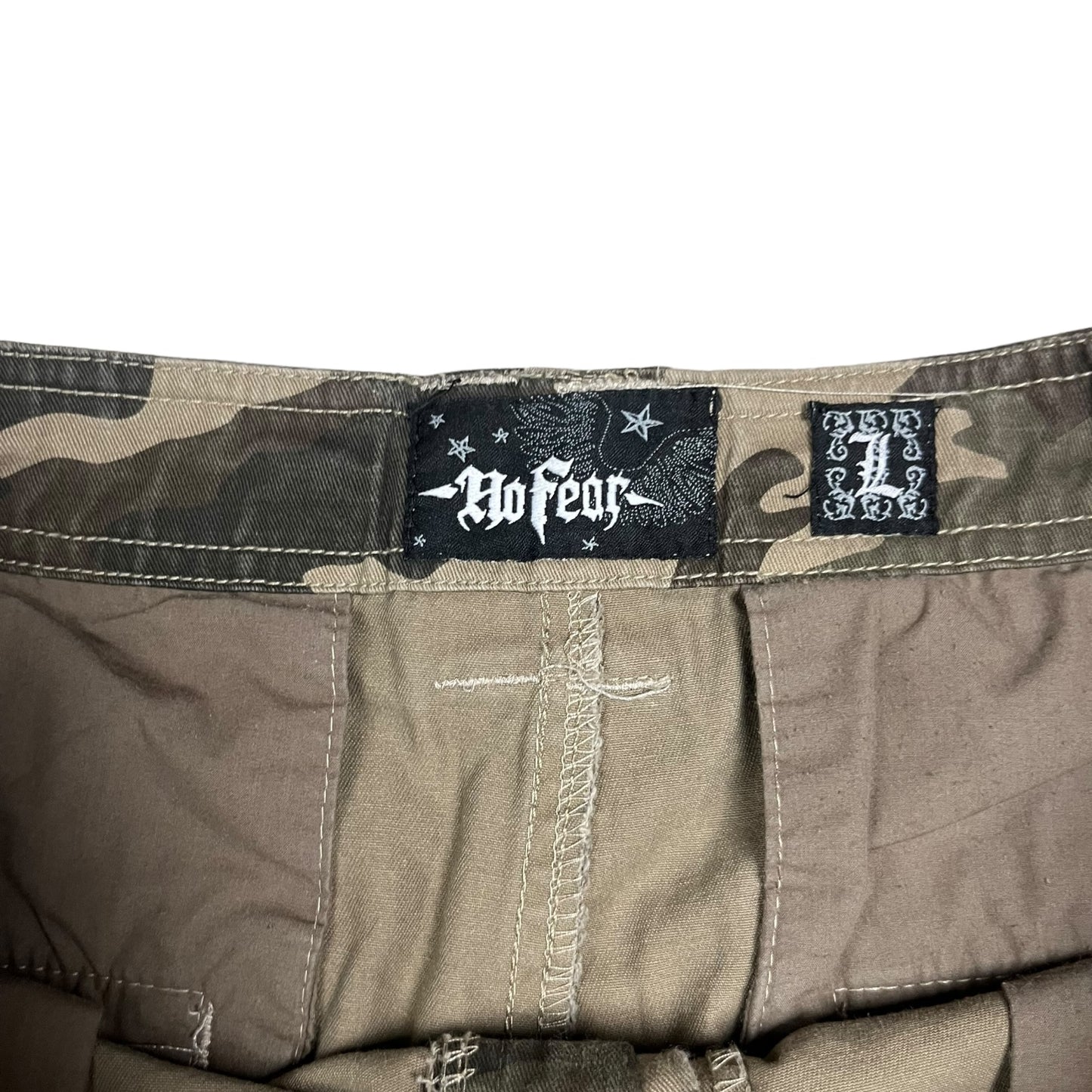 00s No Fear Camouflage Cargo Shorts