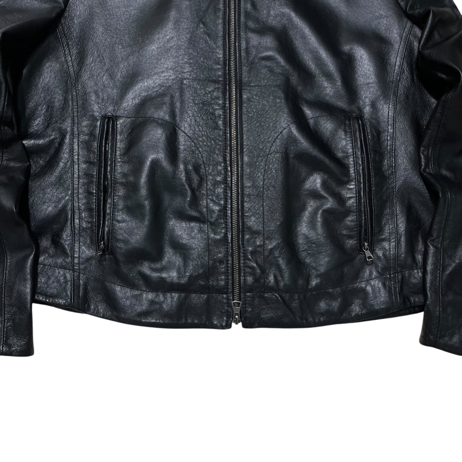 2000s Leather Cafe Racer Jacket