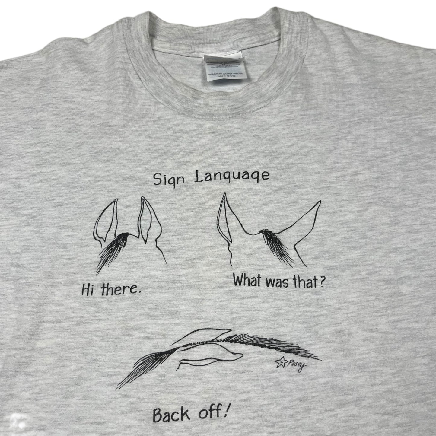 90s Horse Sign Language Tee