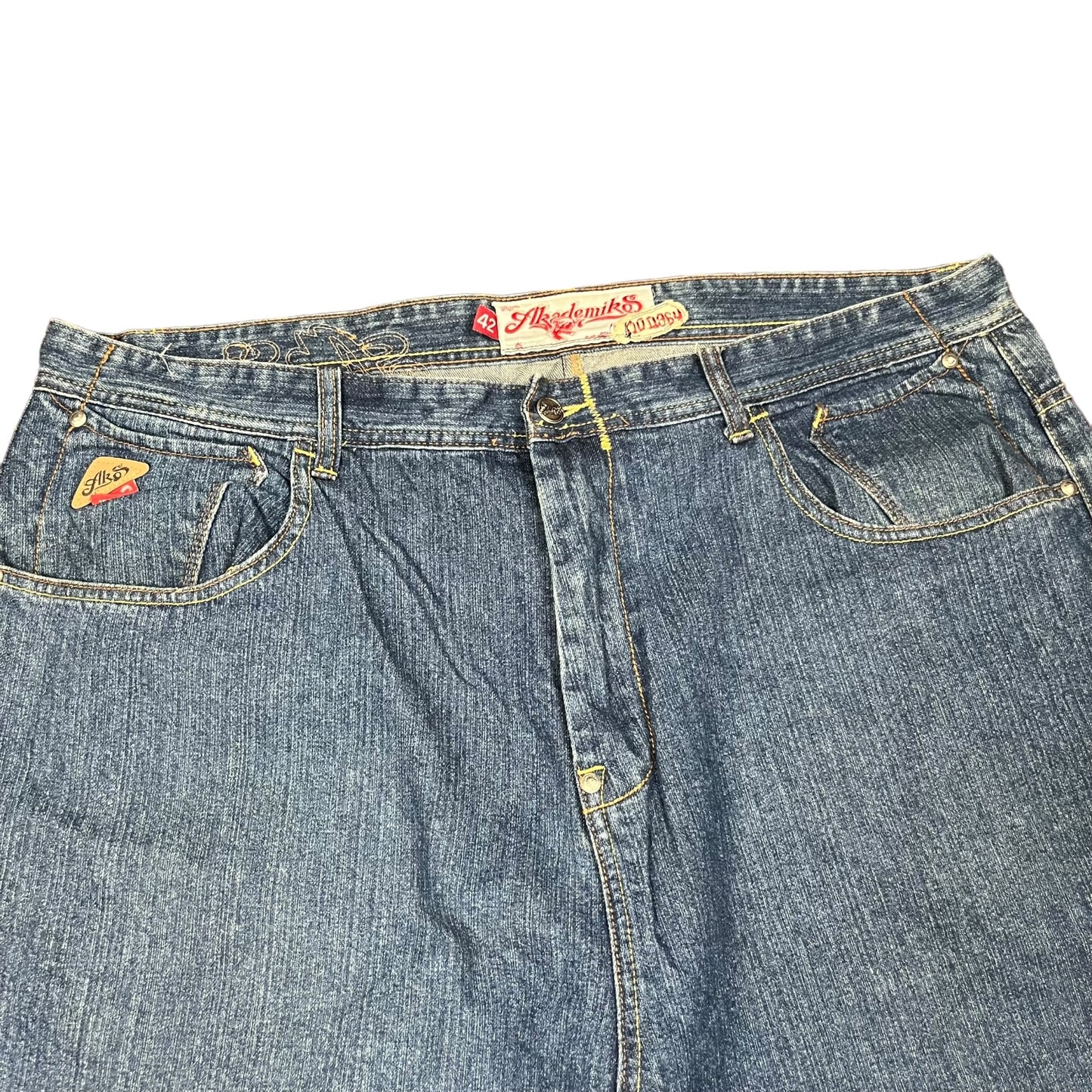 Y2k Akademiks Logo Embroidery Baggy Jeans