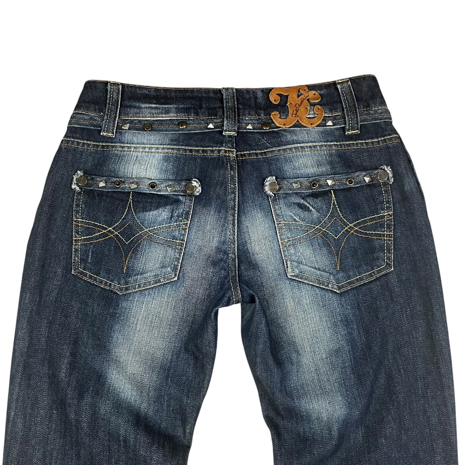 2000s Roberto Cavalli Studded Slim Low Rise