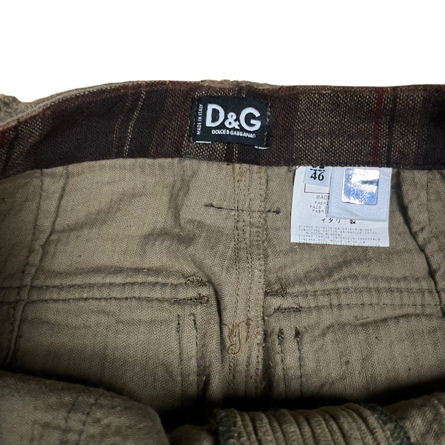 2000s D&G Corduroy Flared Cargos