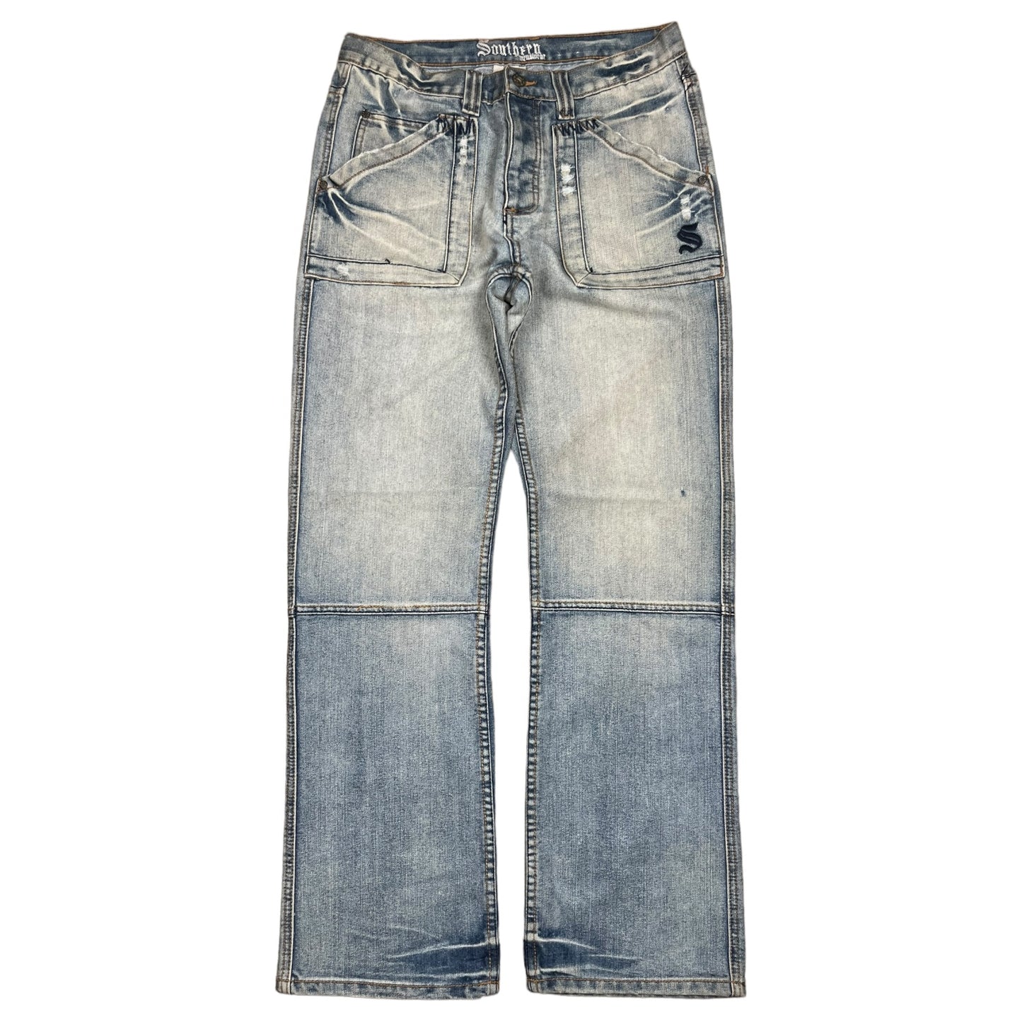 Southern Acid Wash Flared Jeans