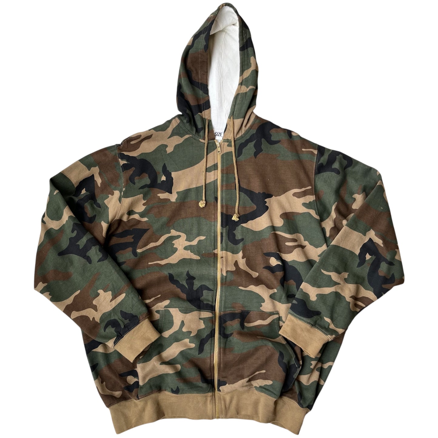 Vintage Thermal Lined Camo Zipup Hoodie