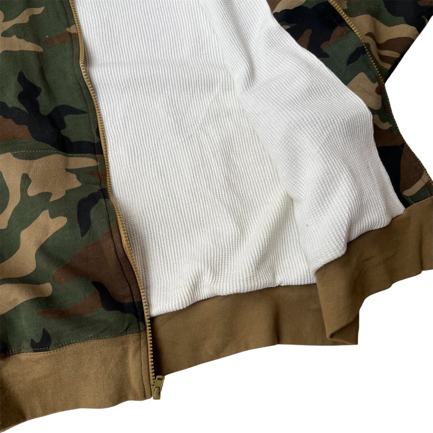 Vintage Thermal Lined Camo Zipup Hoodie