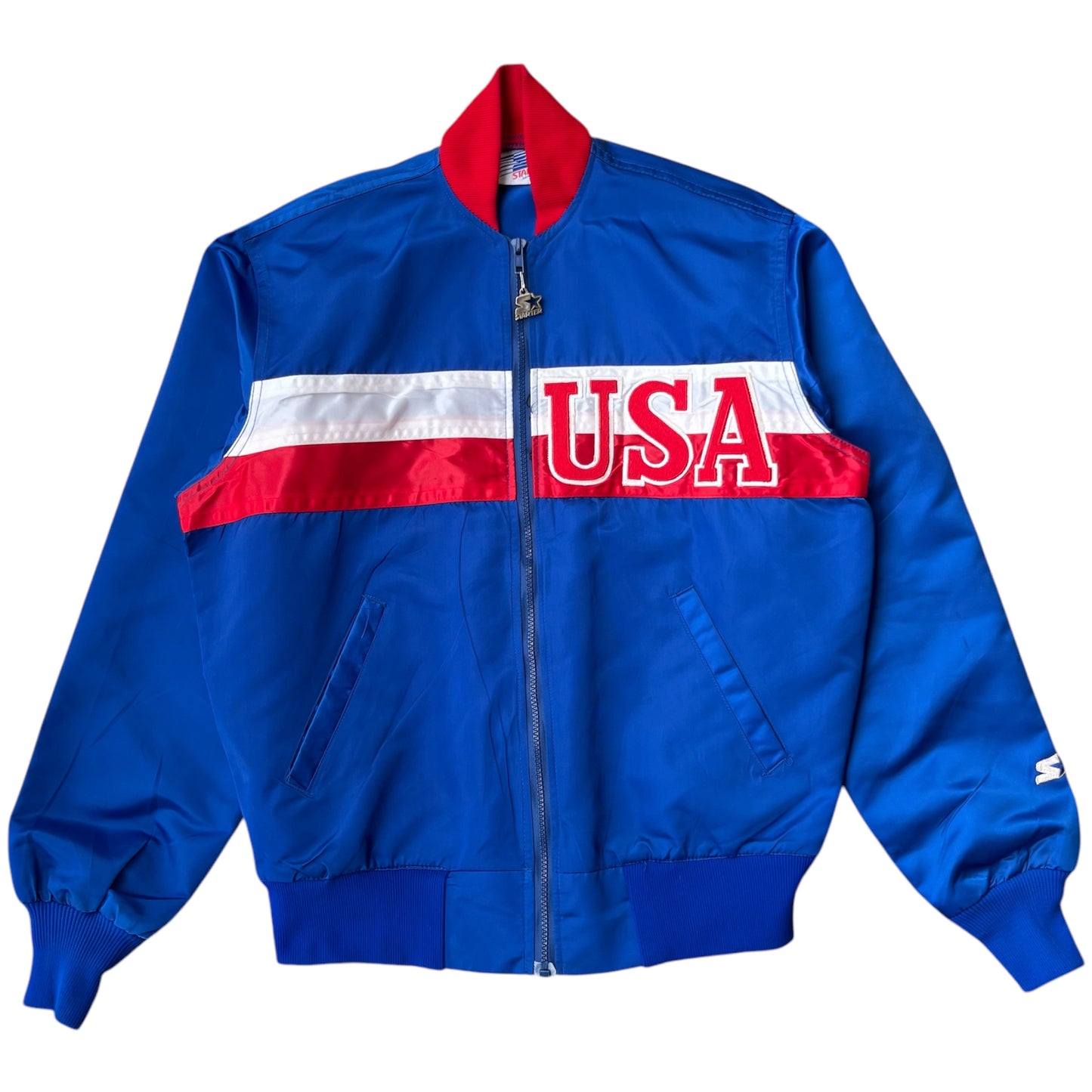 80s Team USA Starter Satin Zipup