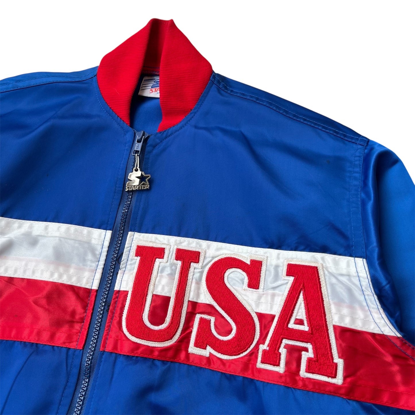 80s Team USA Starter Satin Zipup