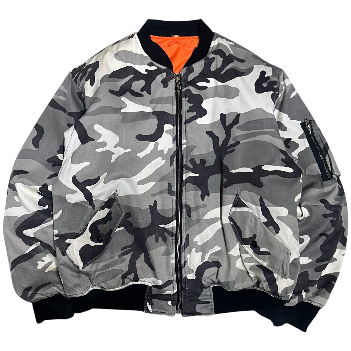 90s Snow Camo MA-1 Bomber