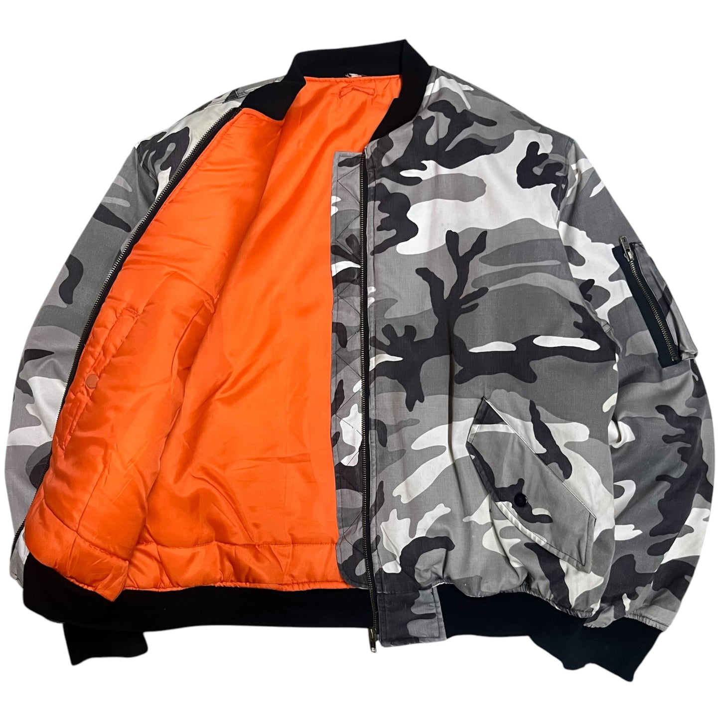 90s Snow Camo MA-1 Bomber